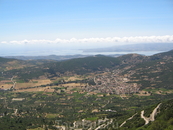 Вид с вершины Энос. 1628 метров над уровнем моря.