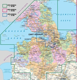 Карта Ленинградской области и Санкт-Петербурга