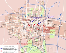 Карта Бишкека с банкоматами