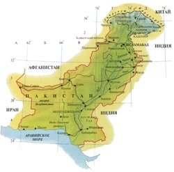 Карта Пакистана на русском