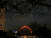 С The Mall просматривается знаменитый The London Eye