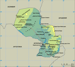 Карта Парагвая на русском