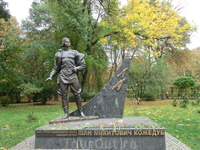 Памятник трижды Герою Советского Союза, Маршалу авиации Ивану Кожедубу был открыт в киевском Парке Славы 9 мая 2010 года. Над проектом памятника работала авторская группа в составе скульпторов Алексан
