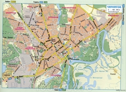 Карта Чернигова для туристов