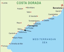 Салоу на карте Испании