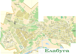 Карта Елабуги с улицами