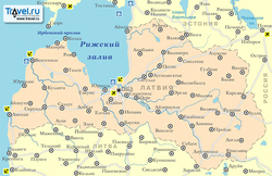 Карта Латвии с городами
