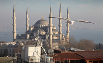 Голубая мечеть с площадки отеля