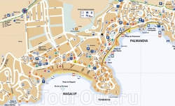 Карта Магалуфа для туристов