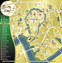 Карта Кракова с отелями