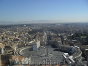 Вид сверху на площадь и на Рим