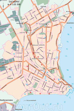 Карта Таганрога с улицами