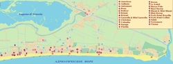 Карта Лидо ди Езоло с отелями