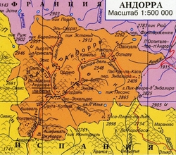 Карта Андорры на русском
