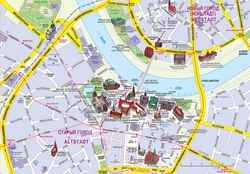 Карта Дрездена с достопримечательностями