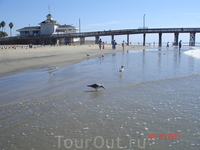 Пирс на тихоокеанском побережье города Newport Beach, Ca.