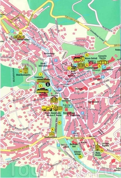 Карта Баден-Бадена с улицами