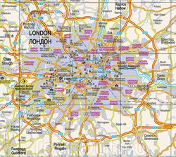 Карта Лондона с достопримечательностями