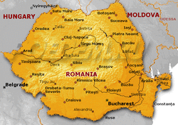 Карта Румынии с городами