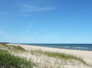 Пляжу Вентспилса присвоен Синий флаг. Это значит, что море чистое и пляж благоустроен.