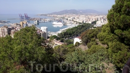 Malaga, вид на город с крепости Gibralfaro