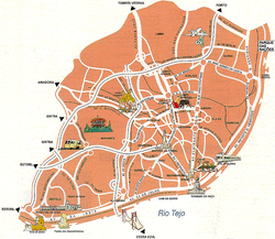 Карта города Лиссабон