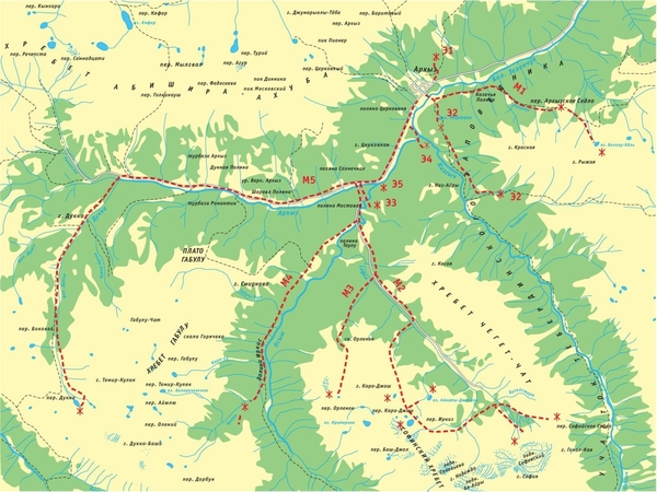 Архыз на карте. Архыз на карте России