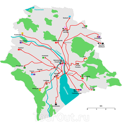 Схема движения трамваев в Цюрихе