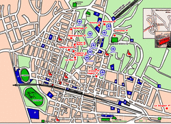 Карта Монтекатини-Терме с отелями