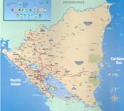 Карта Никарагуа для туристов