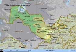 Карта Узбекистана с городами
