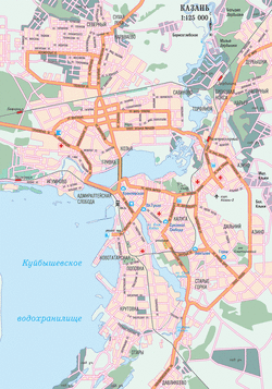 Карта Казани с улицами