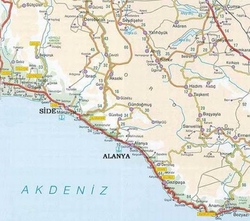 Карта Алании Турция