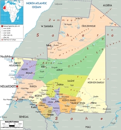 Карта Мавритании