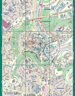 Подробная карта Люксембурга