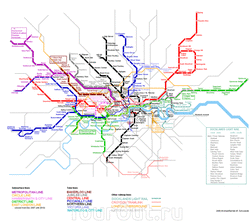 Карта метро Лондона