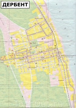Карта Дербента с улицами