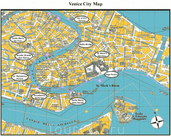 Карта Венеции с улицами