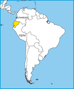 Эквадор на карте