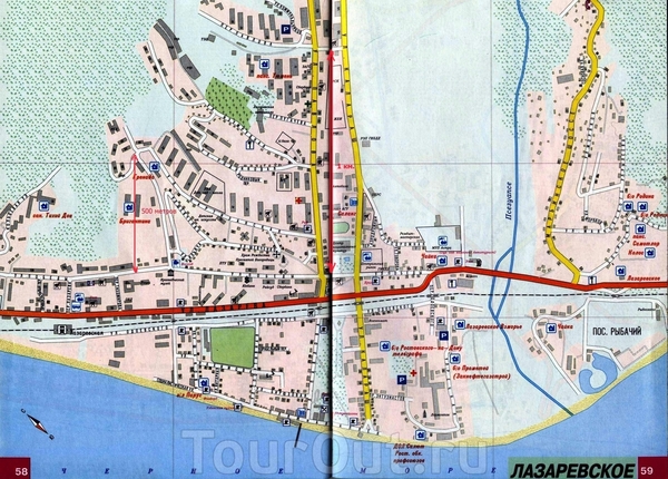 Карта Лазаревского. Подробная карта Лазаревского