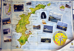 Карта острова Понца