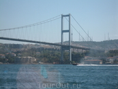 Мост через Босфор соединяет азиатскую часть с европейской частью Стамбула_Ататюркский мост, который ежедневно перевозит около 200. 000 транспорта, 600 ...