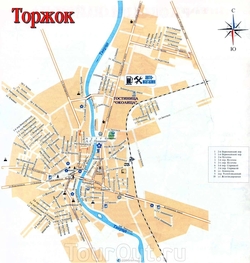 Карта Торжка