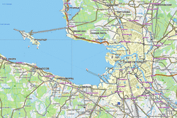 Карта Санкт-Петербурга с населенными пунктами