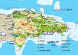Карта Доминиканской республики с курортами