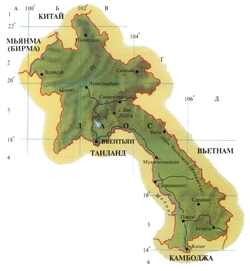 Карта Лаоса на русском