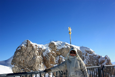 Звезда показывает саму вершину Zugspitze, 2962m