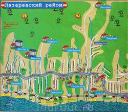 Карта Лазаревского района
