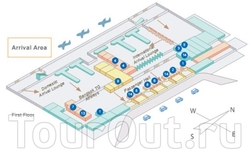 Схема аэропорта Пхукета - зона прилета
