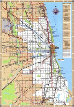 Карта Чикаго с достопримечательностями